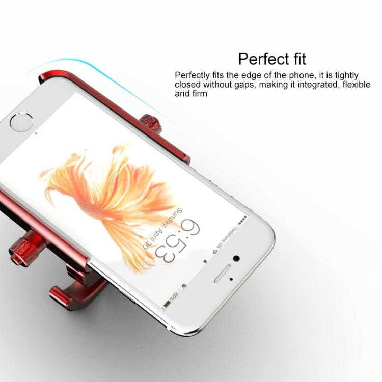 Motorcycle Aluminum Alloy Mobile Phone Bracket with Hook, Suitable for 4-6.5 inch Phones