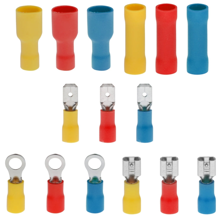 480 PCS Cold Press Electrical Insulated Terminals Crimp Connectors Assortment Kit, 480 PCS