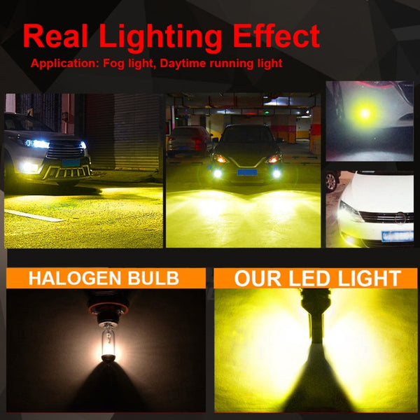 2 PCS H3 DC12V-24V / 12W / 3000K / 800LM 12LEDs SMD-3030 Car LED Fog Light