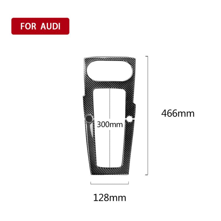 Car Carbon Fiber Gear Position Panel Decorative Sticker for Audi 2014-2017 A3, Left Drive