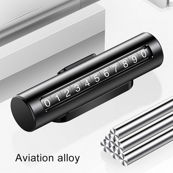 Car Metal Roller Creative Temporary Parking Card Parking Number Card