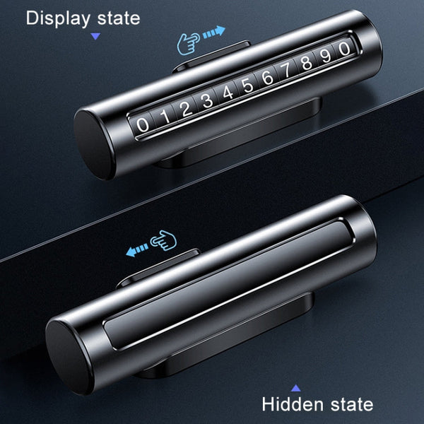 Car Metal Roller Creative Temporary Parking Card Parking Number Card