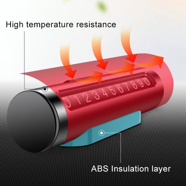 Car Metal Roller Creative Temporary Parking Card Parking Number Card