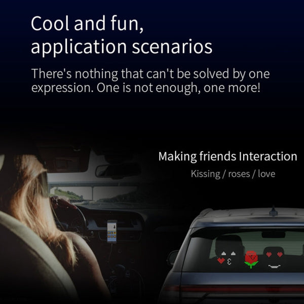 EM01 Car Bluetooth Intelligent LED Expression Sticker Emoticons APP Manual Control