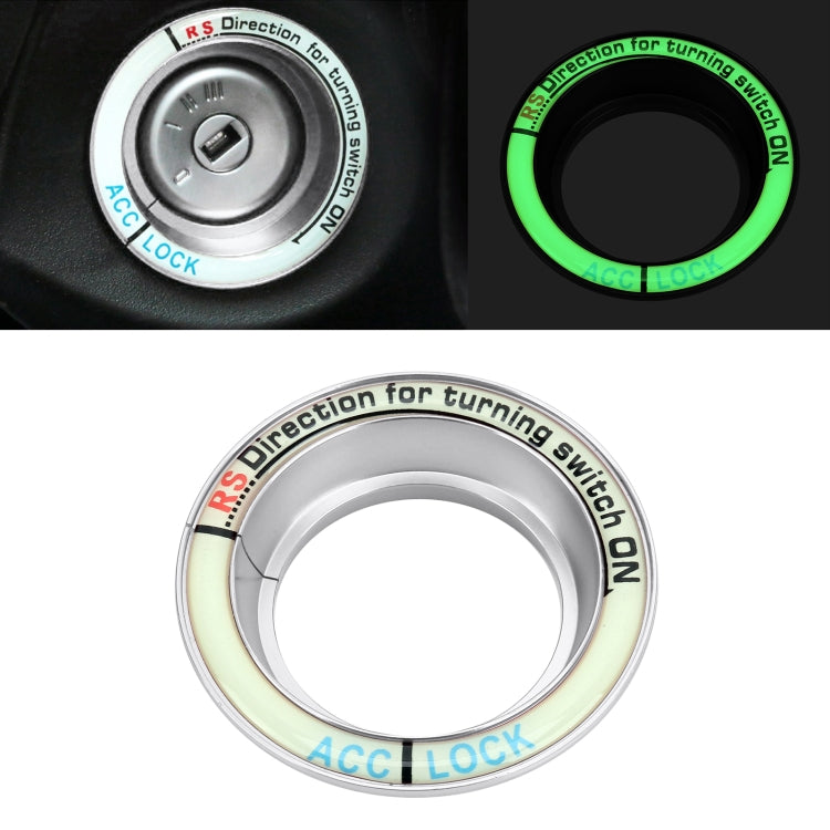 For Ford Fluorescent Aluminum Alloy Ignition Key Ring, Inside Diameter: 3.2cm