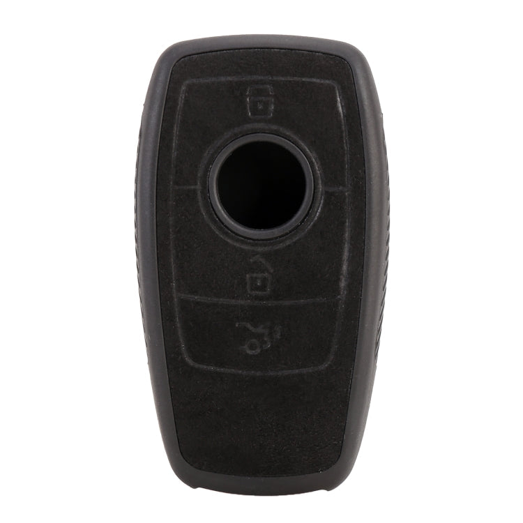 Car Flocking Plastic Square-shaped Key Protective Cover Two Buttons for Mercedes-Benz