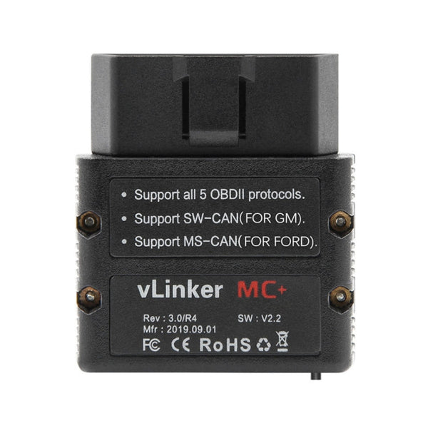 Vgate VLINKER MC+ V2.2 Bluetooth 4.0 Car OBD Fault Diagnosis Detector, MC+ V2.2 Bluetooth 4.0