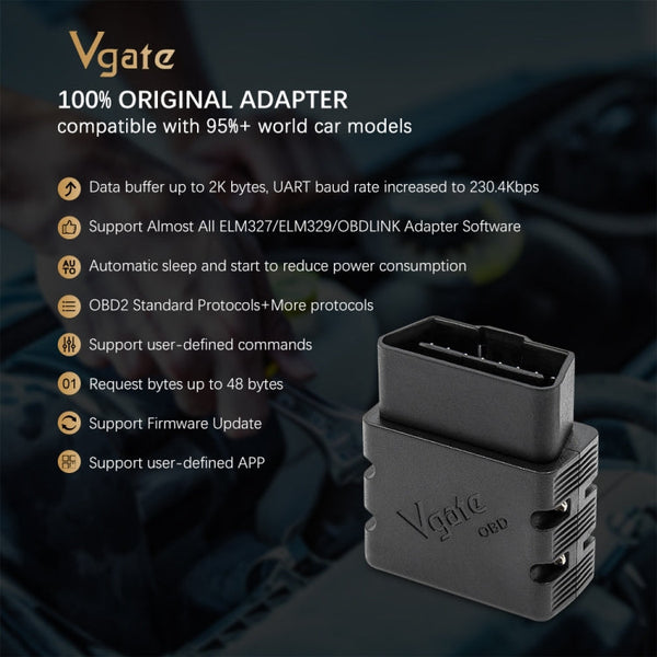 Vgate VLINKER MC+ V2.2 Bluetooth 4.0 Car OBD Fault Diagnosis Detector, MC+ V2.2 Bluetooth 4.0