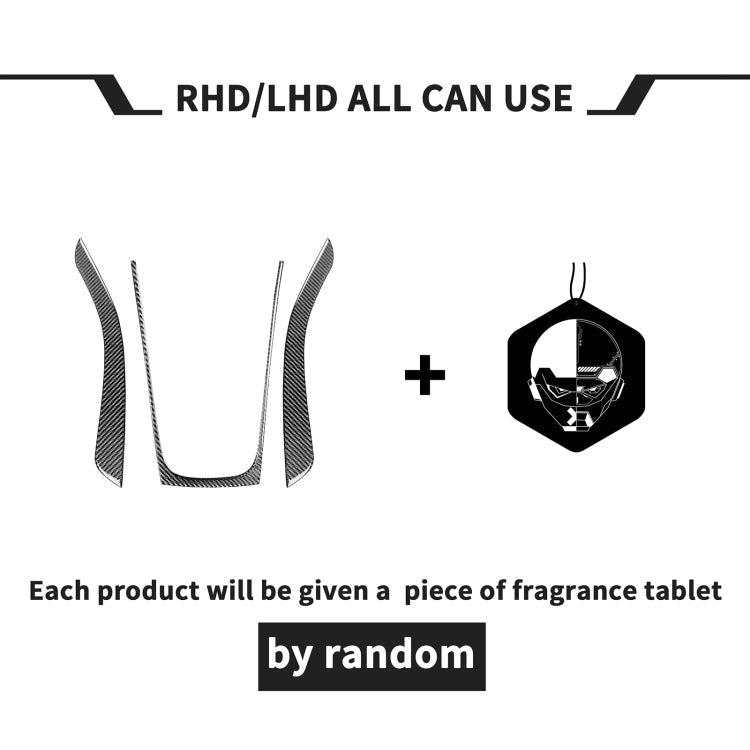 3 in 1 Car Carbon Fiber Gears Panel Decorative Sticker for Audi A5 Hard Top 2008-, Left and Right Drive Universal, Gears Panel