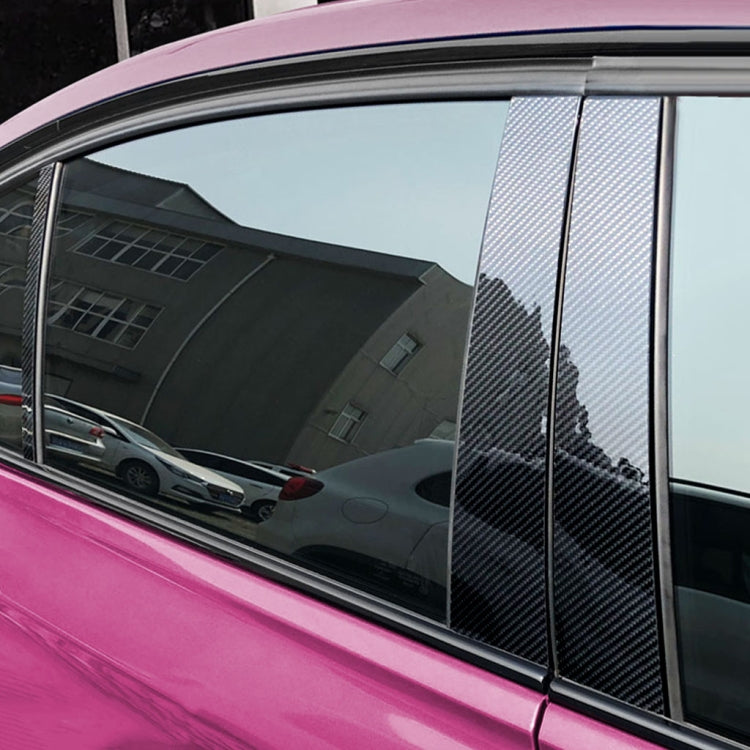 Car Carbon Fiber B Pillar Decorative Sticker for Audi A6 2012-2018, Left and Right Drive Universal