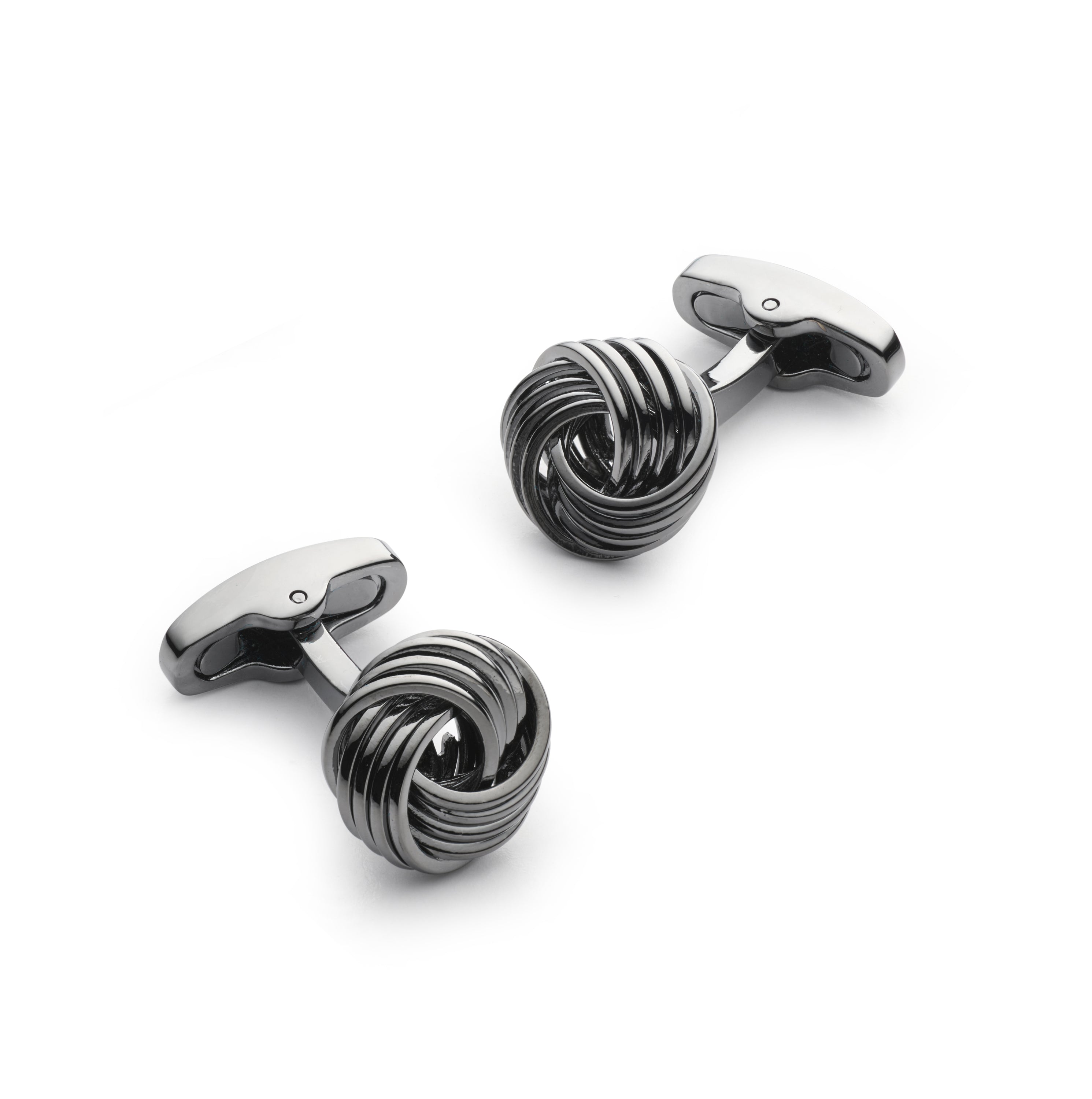 Knot Cufflinks In Gunmetal