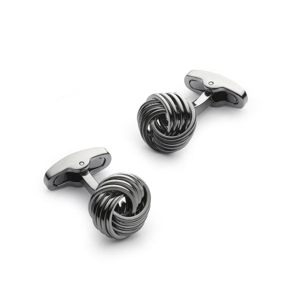 Knot Cufflinks In Gunmetal