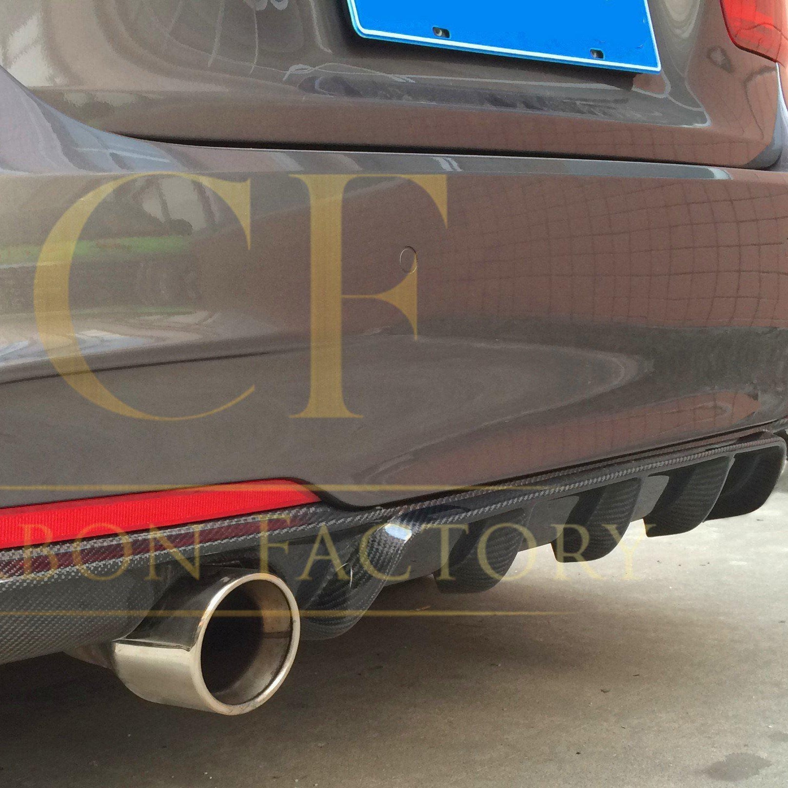 Carbon Fibre Rear Diffuser Single Exhaust for BMW F30 F31 3 Series 12-19