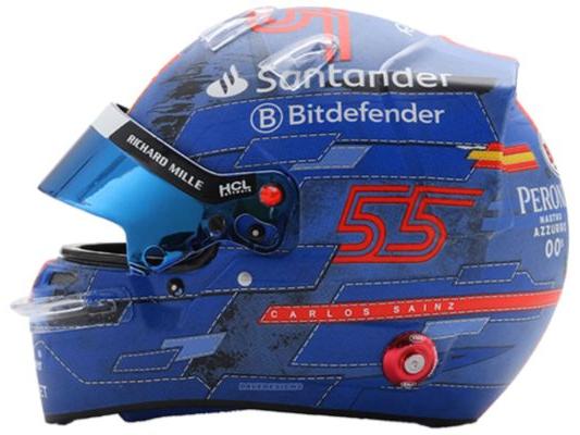 Carlos Sainz F1 Miami GP 2024 Helmet 1:5 Scale Looksmart Resin Replica
