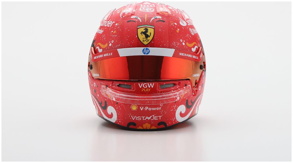 Carlos Sainz Winner F1 Mexican GP 2024 Helmet 1:5 Scale Looksmart Resin Replica