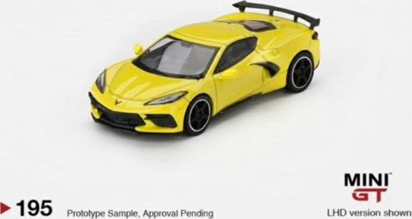 Chevrolet Corvette Stingray 2020 Accelerate Yellow (RHD) 1:64 Scale MINI GT Diecast Model