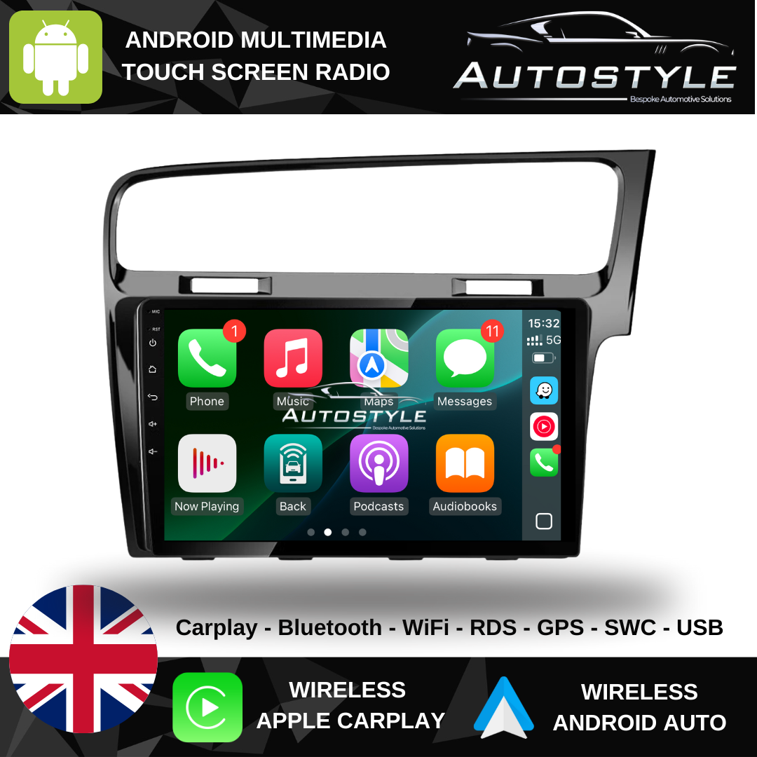 VW Golf Mk7 Apple Carplay / Android Auto 10" Stereo Upgrade RHD (2012 - 2016)