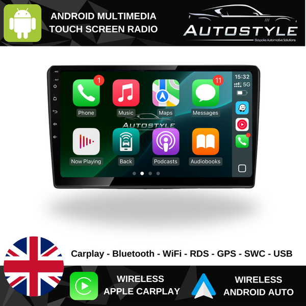 Vauxhall Astra/ Zafira Apple Carplay / Android Auto 9" Stereo Upgrade 2007