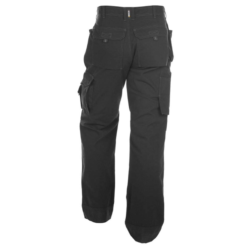 DASSY Texas 200595 Canvas Holster Pocket Kneepad Trousers Black 49" Waist, 32" Regular Leg