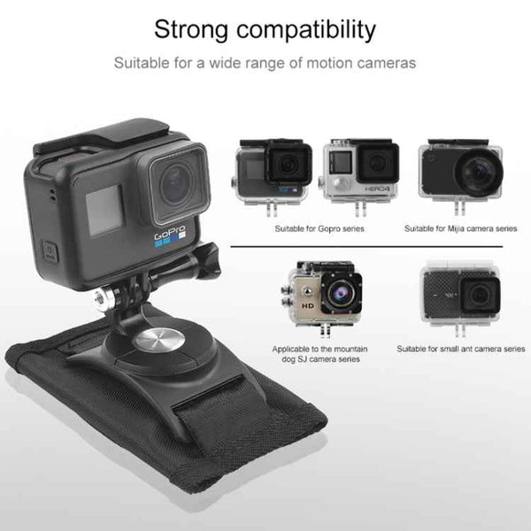 360° Rotating Quick Release Shoulder Strap Mount for GoPro, Insta360, DJI & Action Cameras (Black)
