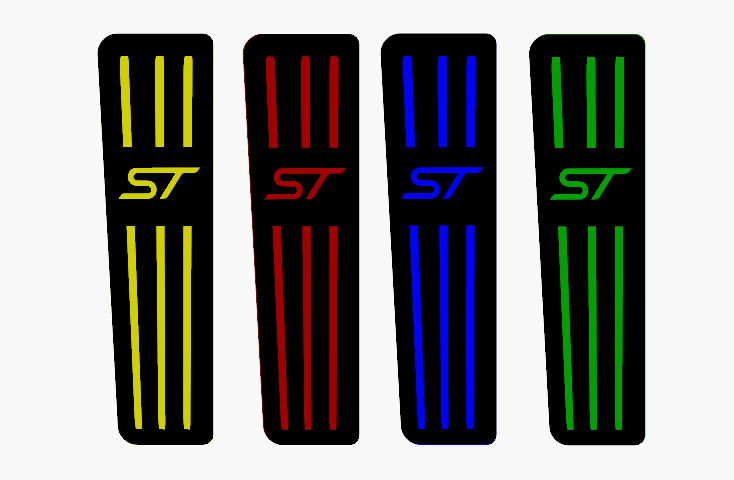 Car Enhancements UK - Dead Pedal (Multiple Designs & Colours) - Ford Focus MK2 / 2.5 All Models (2004-2010)