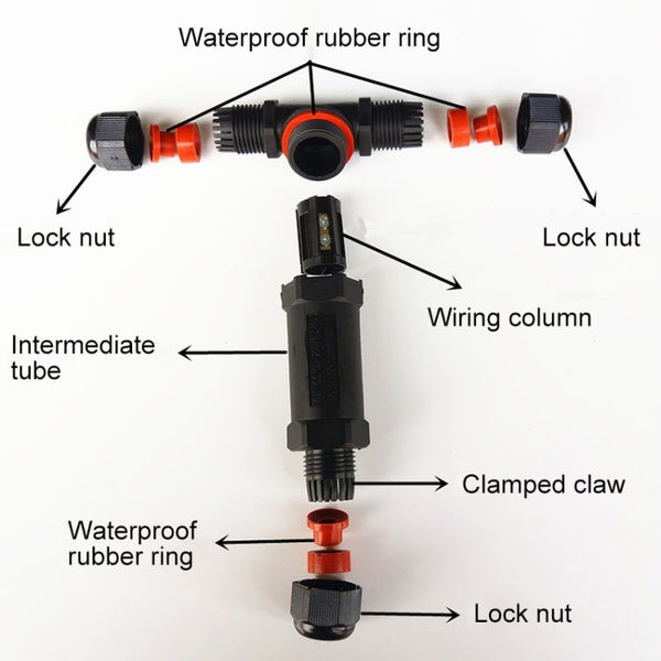 XY25 IP68 Waterproof 5 Pin T-type Cable Connector