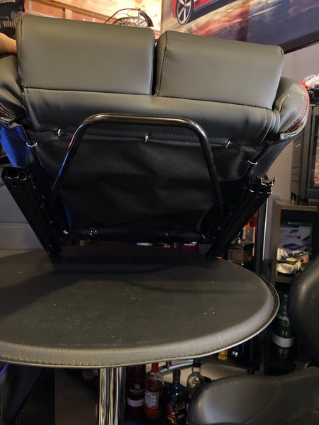 Simoni Racing Universal Supercar Premium Bucket Seat Black Carbon Fibre Red Stitch + slide runners