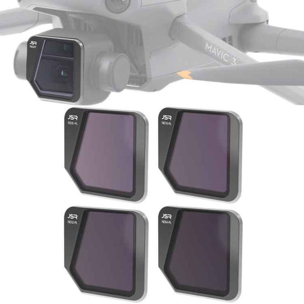 JSR Drone 4 in 1 ND8PL+ND16PL+ND32PL+ND64PL Lens Filter for DJI Mavic 3, ND8PL+ND16PL+ND32PL+ND64PL