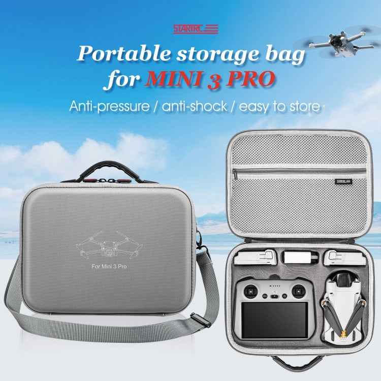 For DJI Mini 3 Pro / RC with Screen STARTRC Waterproof Shoulder Storage Bag Handbag(Grey)