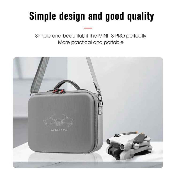 For DJI Mini 3 Pro / RC with Screen STARTRC Waterproof Shoulder Storage Bag Handbag(Grey)