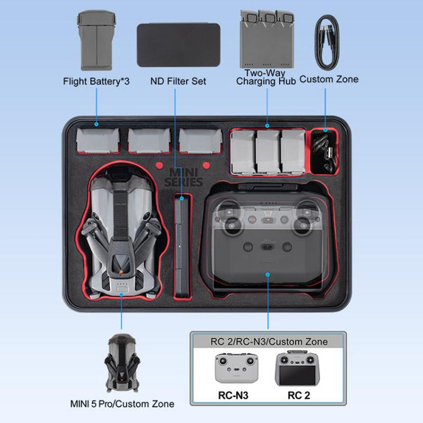For DJI Mini 5 Pro STARTRC Waterproof ABS Suitcase Shoulder Storage Box