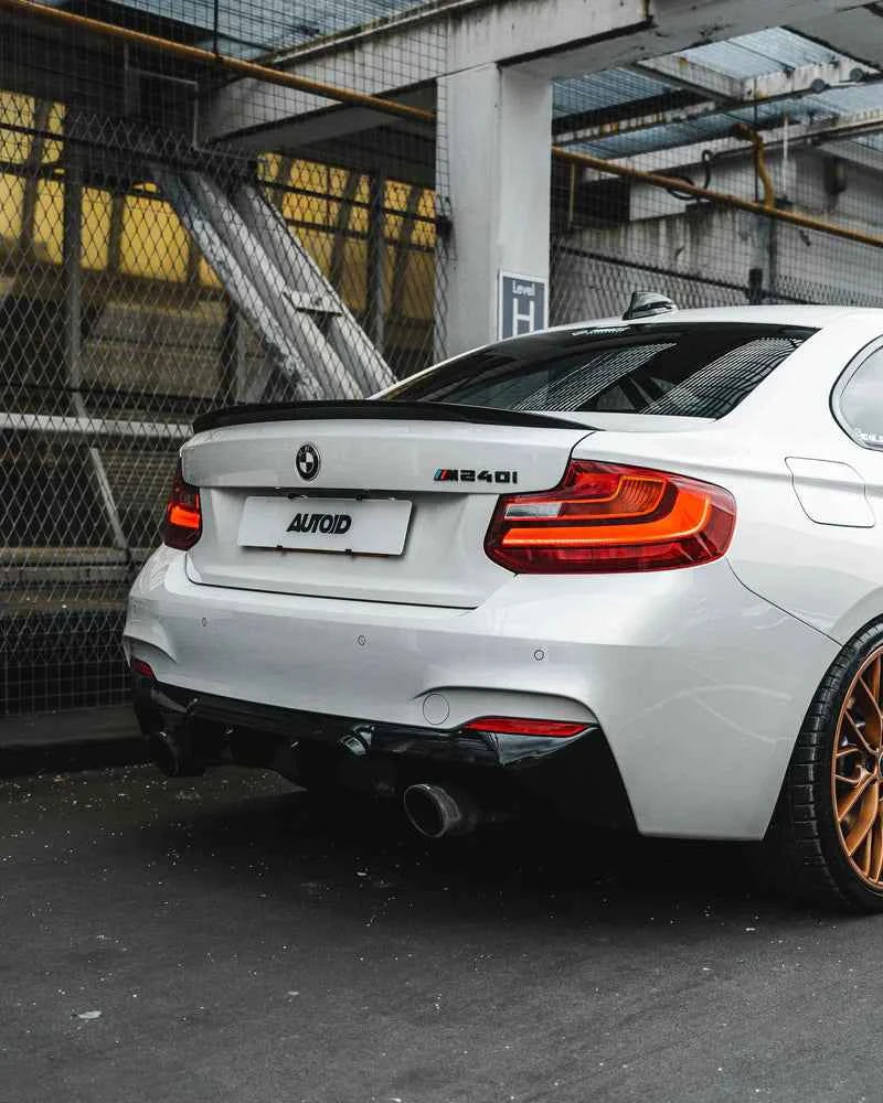 BMW 2 SERIES M235I & M240I F22 F23 EVO-1 GLOSS BLACK REAR DIFFUSER BY ZAERO (2014-2019)
