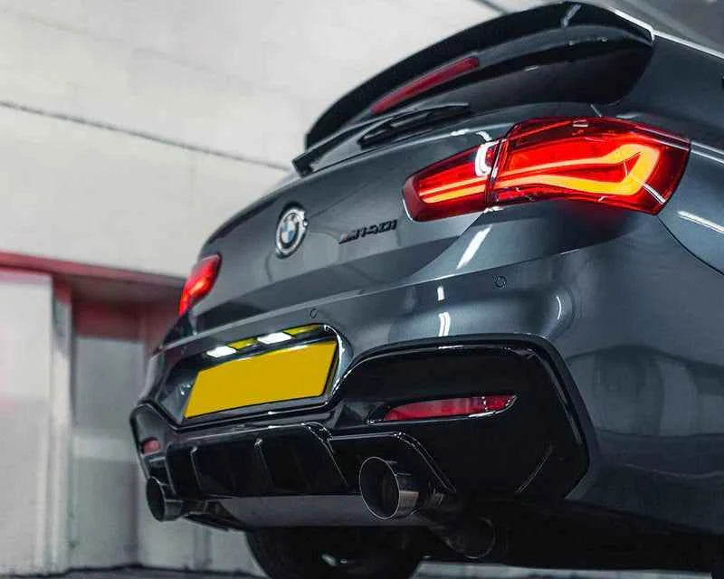 BMW M135I & M140I F20 F21 LCI EVO-1 GLOSS BLACK REAR DIFFUSER BY ZAERO (2015-2019)