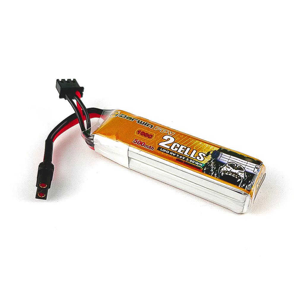 DarwinFPV 2s 500mAh 7.6V 100C Lipo Battery