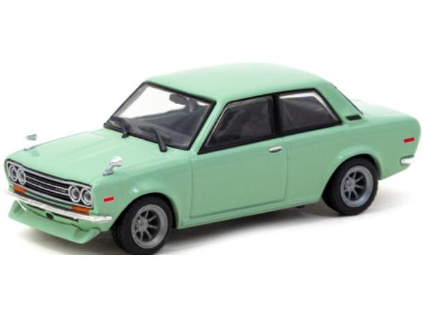 Datsun 510 Light Green 1:64 Scale Tarmac Works Diecast Model