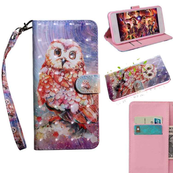 3D Painting Pattern Coloured Drawing Horizontal Flip TPU + PU Leather Case with Holder & Card Slots & Wallet, For Sony Xperia L3