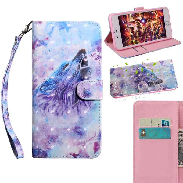 3D Painting Pattern Coloured Drawing Horizontal Flip TPU + PU Leather Case with Holder & Card Slots & Wallet, For Sony Xperia L3