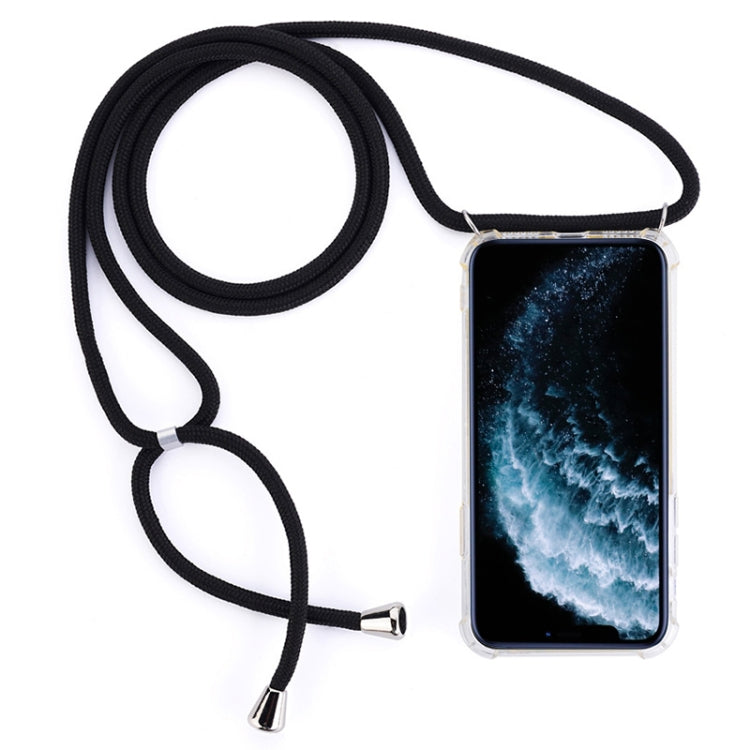 Four-Corner Anti-Fall Trasparent TPU Mobile Phone Case With Lanyard for iPhone, For iPhone 11 Pro