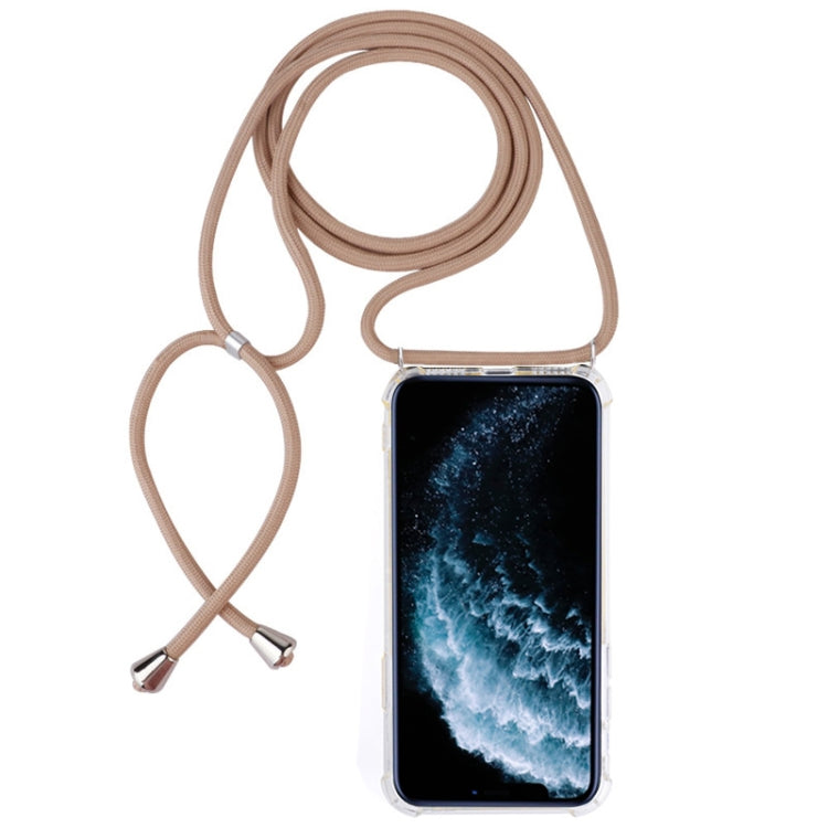Four-Corner Anti-Fall Trasparent TPU Mobile Phone Case With Lanyard for iPhone, For iPhone 11 Pro