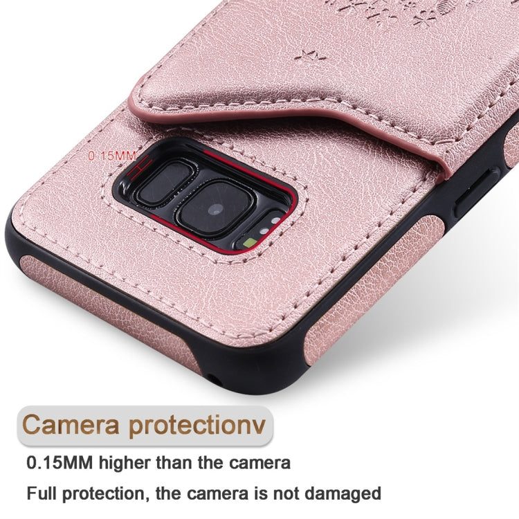 Cat Tree Embossing Pattern Shockproof Protective Case with Card Slots & Photo Frame, For Galaxy S8, For Galaxy S8+, For Galaxy S9, For Galaxy S9+