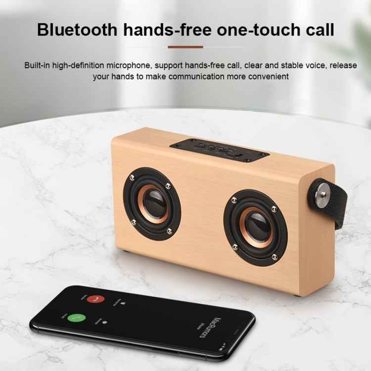 D10 Bluetooth 4.2 Portable Wooden Handheld Bluetooth Speaker, D10(Red Wood Texture)