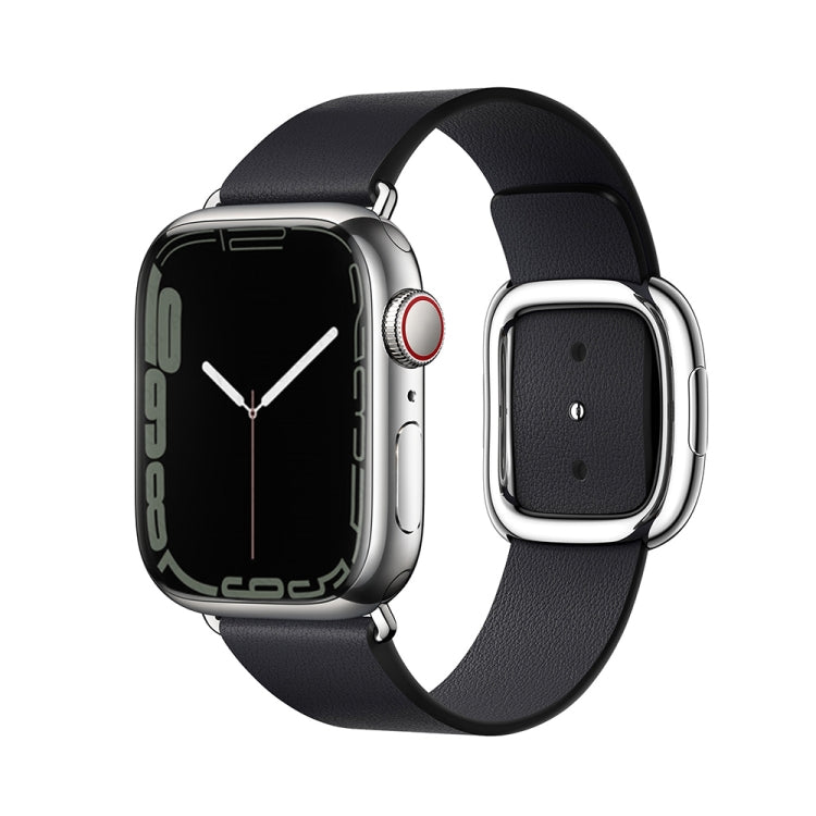 Modern Style Leather Watch Band For Apple Watch 49mm / 46mm / 45mm / 44mm / 42mm