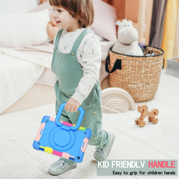 Contrast Color Shockproof Robot Silicone + PC Case with Wristband Holder