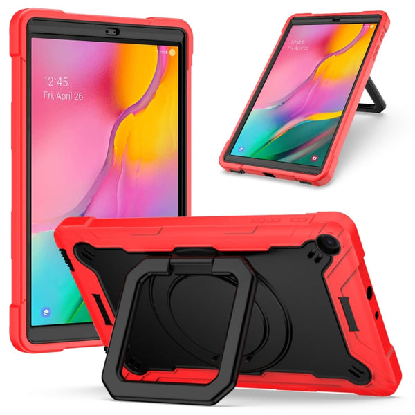 Contrast Color Shockproof Robot Silicone + PC Case with Wristband Holder