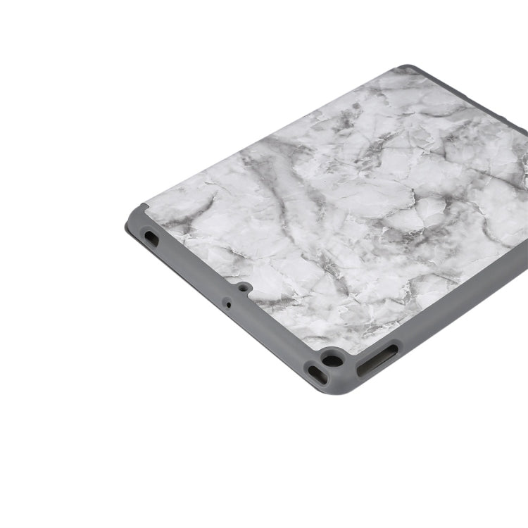 For iPad 10.2 inch Marble Texture Pattern Horizontal Flip Leather Case, with Three-folding Holder & Pen Slot & Sleep / Wake-up Function