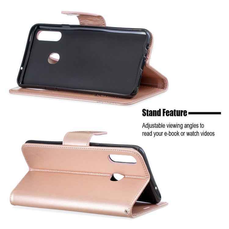 Two Butterflies Embossing Pattern Horizontal Flip Leather Case with Holder & Card Slot & Wallet & Lanyard, For Galaxy A20s, For Xiaomi Redmi Note 8 Pro