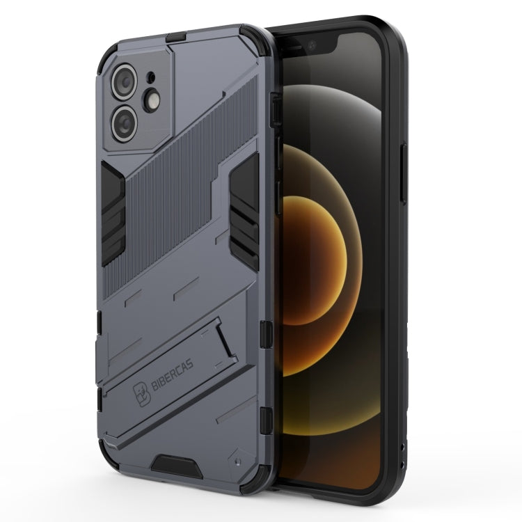 Punk Armor 2 in 1 PC + TPU Shockproof Case with Invisible Holder, For iPhone 12 mini, For iPhone 12, For iPhone 12 Pro