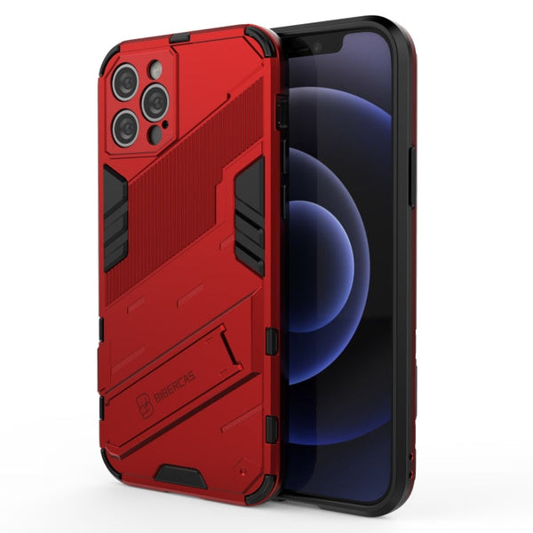 Punk Armor 2 in 1 PC + TPU Shockproof Case with Invisible Holder, For iPhone 12 mini, For iPhone 12, For iPhone 12 Pro