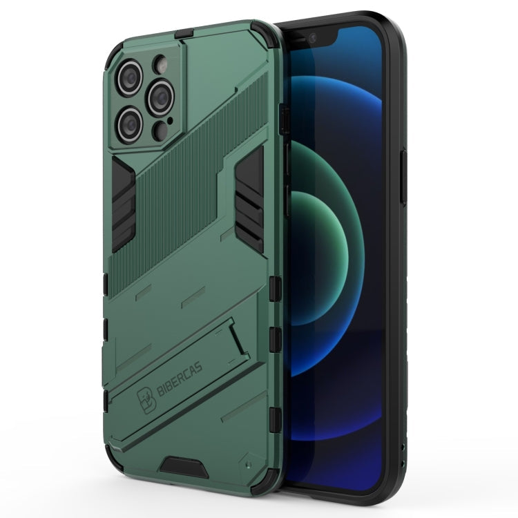 Punk Armor 2 in 1 PC + TPU Shockproof Case with Invisible Holder, For iPhone 12 Pro Max, For iPhone 11 Pro, For iPhone 11
