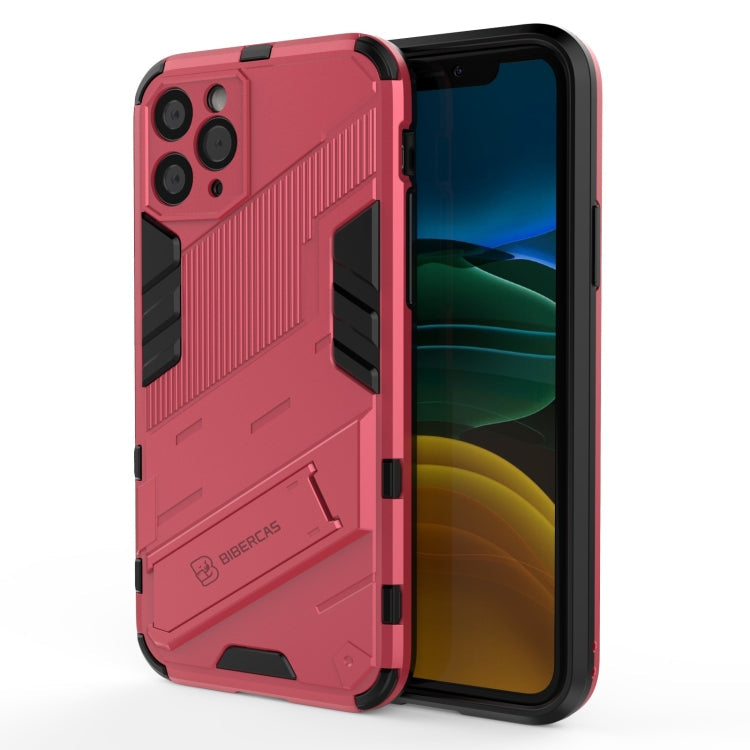 Punk Armor 2 in 1 PC + TPU Shockproof Case with Invisible Holder, For iPhone 12 Pro Max, For iPhone 11 Pro, For iPhone 11